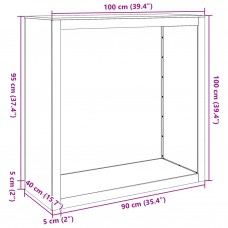 Malkas plaukts 100x40x100 cm laikapstākļiem izturīgs tērauds