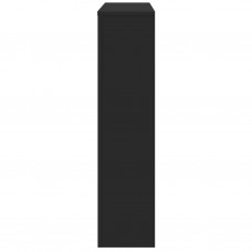 Radiatora pārsegs, melns, 175x20x82 cm, inženierijas koks