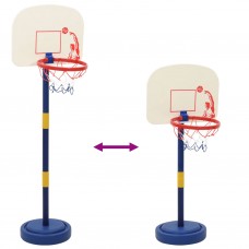 Basketbola statīvs ar regulējamu bumbu un sūkni 90/121 cm