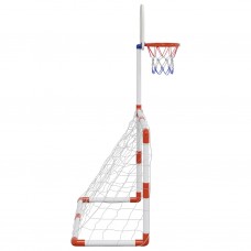 Bērnu futbola un basketbola komplekts ar bumbām 98x50x70 cm