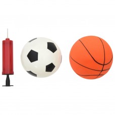 Bērnu futbola un basketbola komplekts ar bumbām 98x50x70 cm