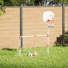 Bērnu futbola un basketbola komplekts ar bumbām 98x50x70 cm