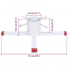Ziemassvētku egles statīvs, balts, 61x61x15,5 cm
