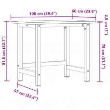 Darbagalds, 100x(55-60)x81,5 cm, dižskābarža masīvkoks