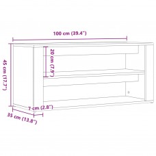 Apavu plaukts, ozolkoka krāsa, 100x35x45 cm, konstruēts koks