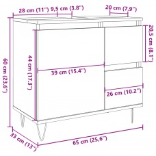 Vannasistabas skapītis veca koka 65x33x60 cm inženierijas koks