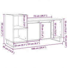 Tv skapītis, veca koka, 100x35x55 cm, inženierijas koks