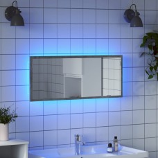 Vannasistabas spogulis ar led, 100x8,5x37 cm, inženierijas koks