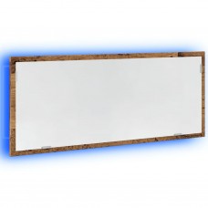 Vannasistabas spogulis ar led, veca koka, 100x8,5x37 cm, koks