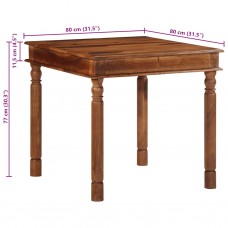 Ēdamistabas galds 80x80x77 cm akācijas masīvkoka