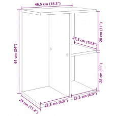 Naktsgaldiņi 2 gab balti 46,5x29x61 cm inženierijas koks