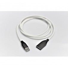 Silikona kabelis USB - USB-C (balts, 1m)