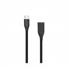 Silikona kabelis USB - Micro USB (melns, 1m)