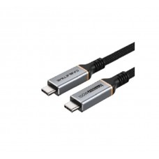Premium klases kabelis USB4, USB-C - USB-C, 40Gbps, 100W, 20V/ 5A, 8K/ 60HZ, 1m