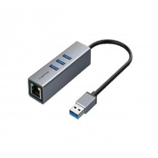 Premium adapteris USB 3.0 - USB 3.0 (3 porti) RJ45, 0,15 m