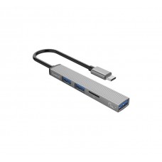 ORICO USB tipa C centrmezgls 2 x USB 2.0, 1 x USB 3.0 un TF slots